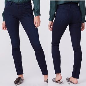 Paige skyline skinny jeans, dark wash, 7.5” rise